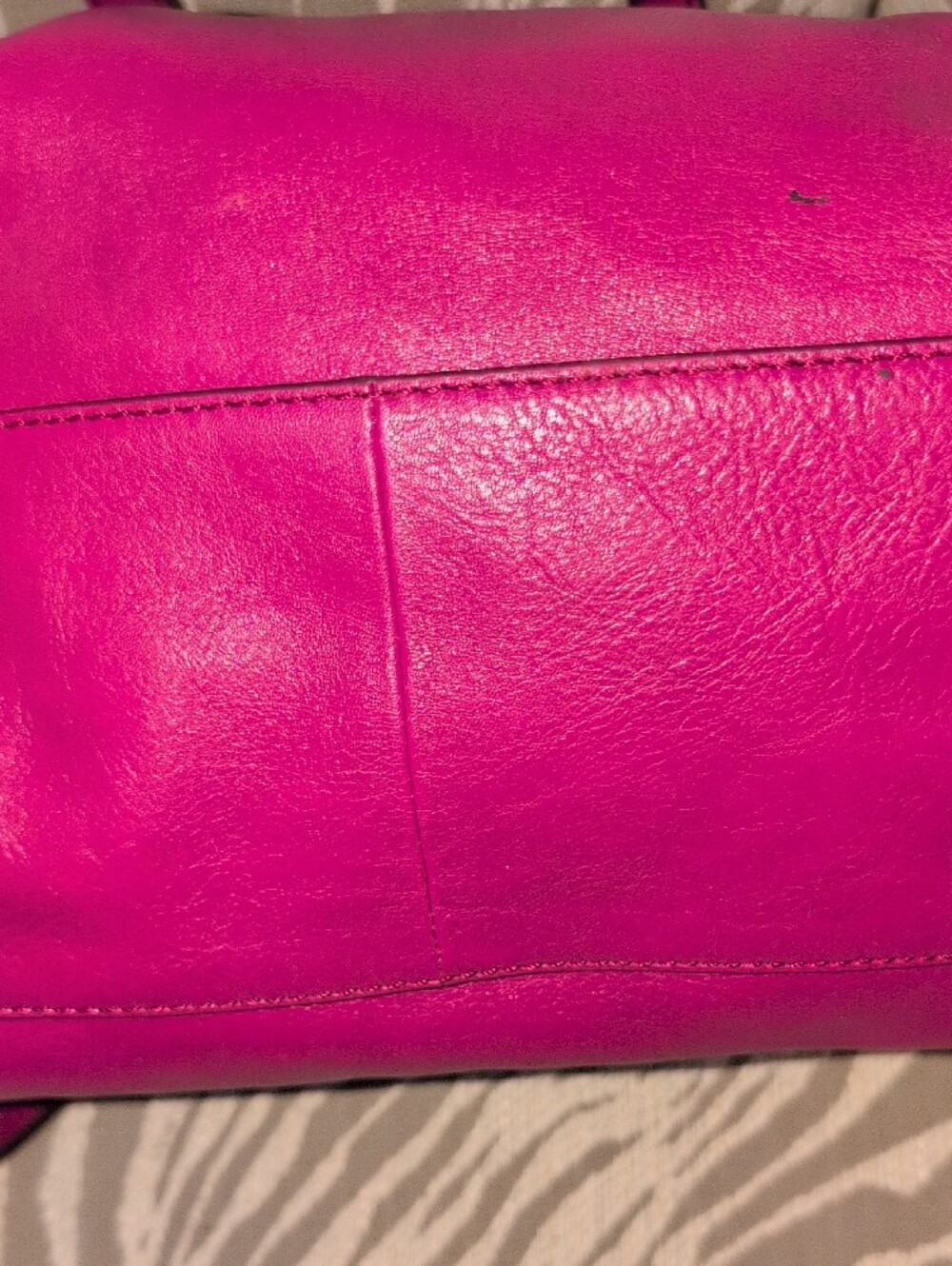 Fossil Hot Pink Leather Sydney Satchel And Crossbody - Picture 9 of 15
